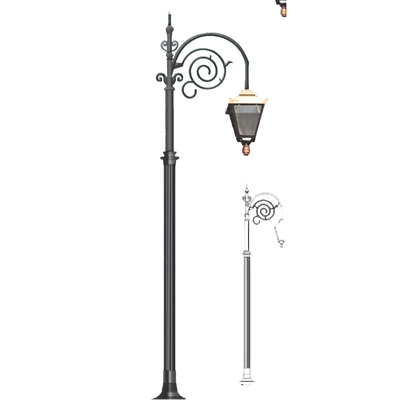 LI-8251-BKT 41-9027 Decorative Outdoor Pole Light